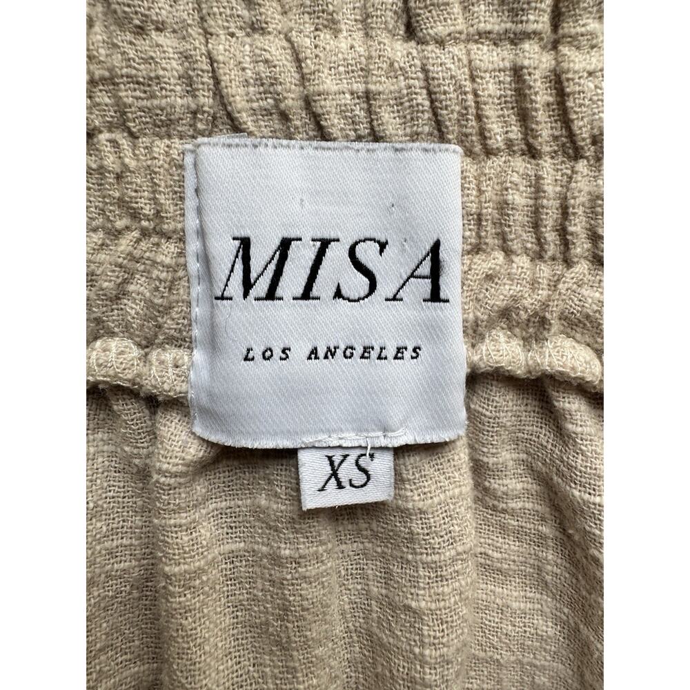 MISA Los Angeles Beige Smocked Pull On Mini Skirt Size XS - Picture 6 of 7